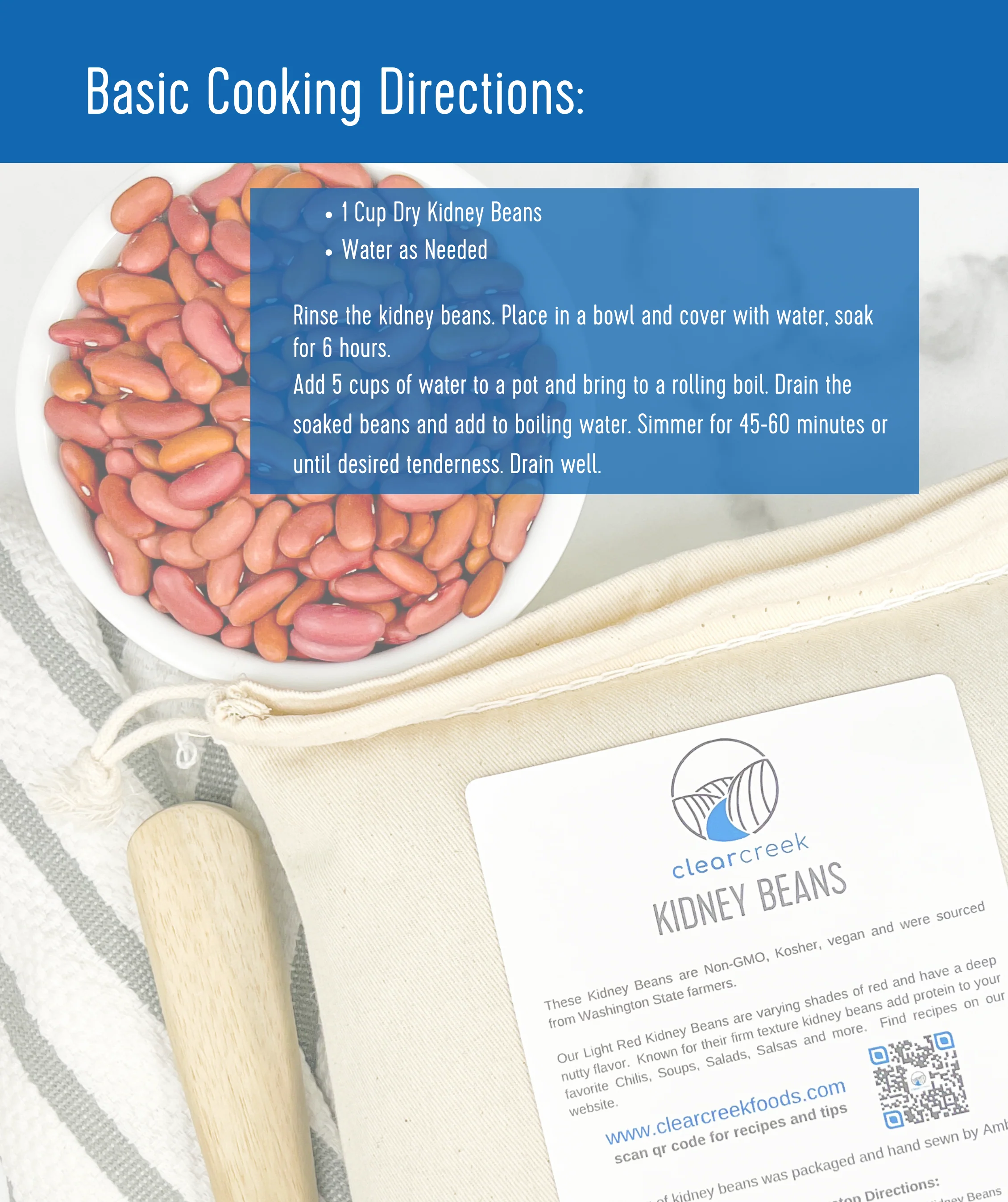 Bean Variety Bundle | Black Beans, Pinto and Kidney Beans | 12 lbs (4 lbs each) - Image 4