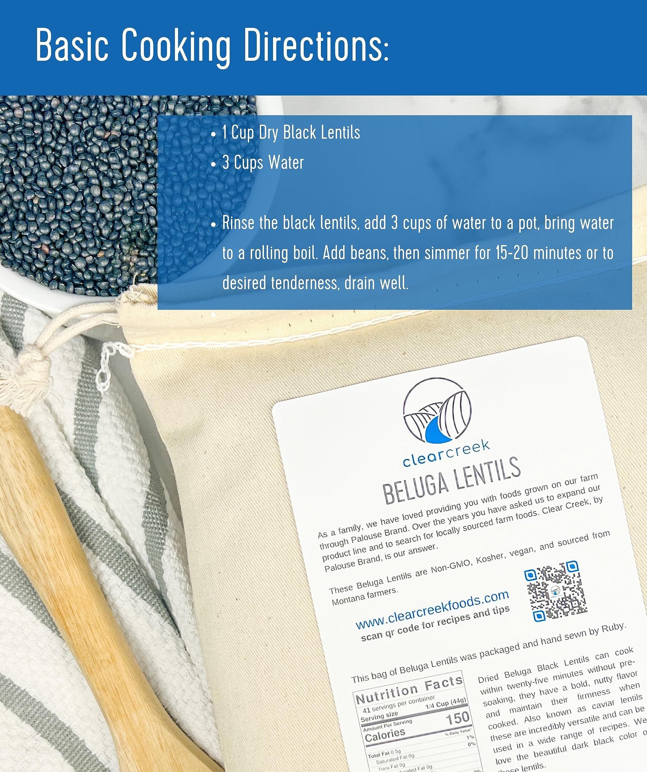 Beluga Lentils | 18 LB - Image 3