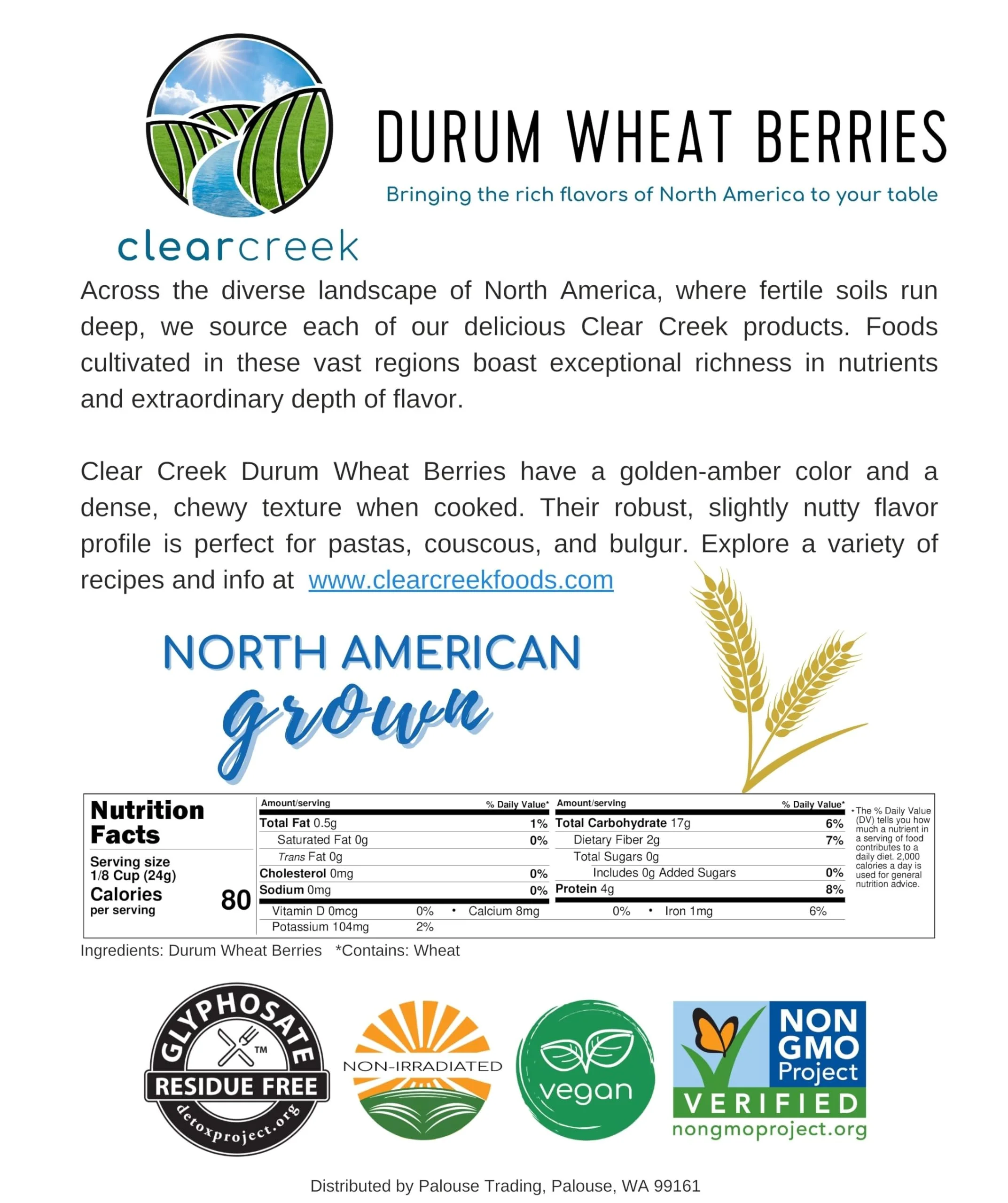 Durum Wheat Berries | 1 LBS | Clear Creek Certified Glyphosate Residue Free - Image 5