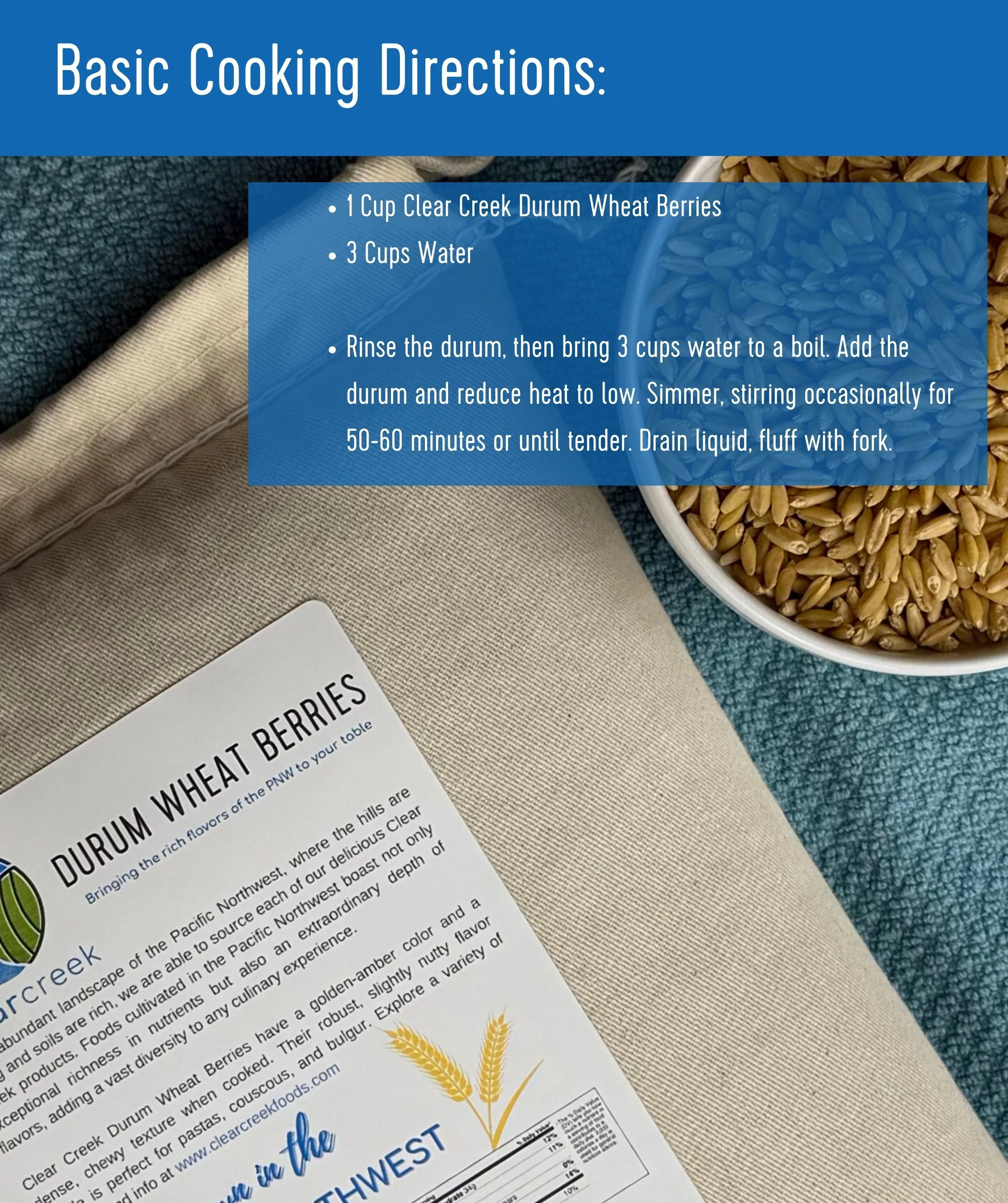 Durum Berries | Certified Glyphosate Residue Free | 25 LB - Image 3