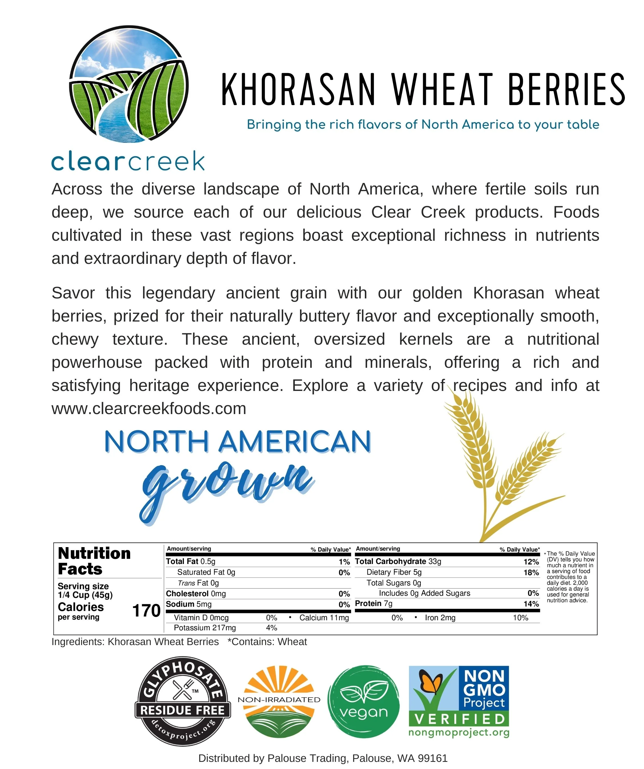 Khorasan Wheat Berries | 18 lb | Certified Glyphosate Residue Free - Image 5