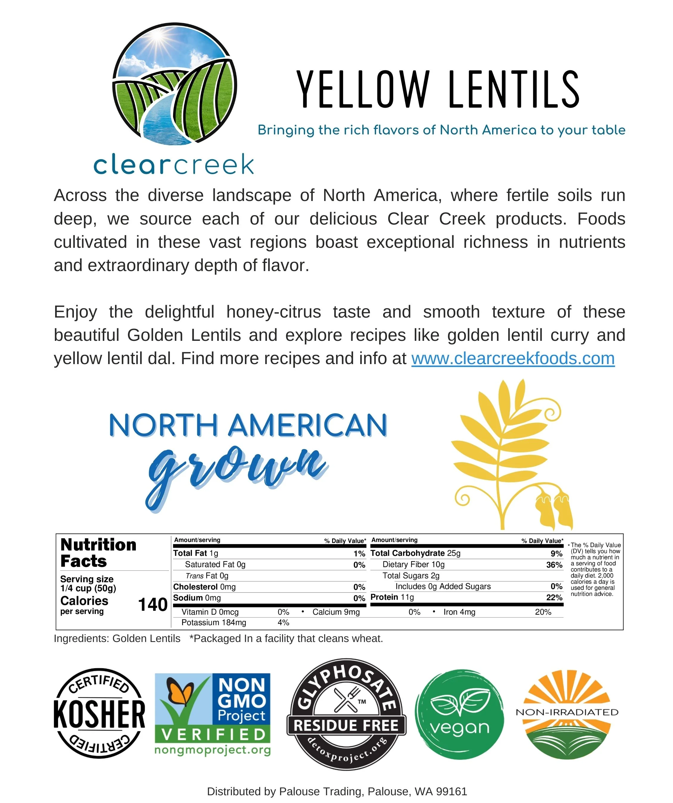 Golden Lentils | 18 LB | Certified Glyphosate Residue Free - Image 5