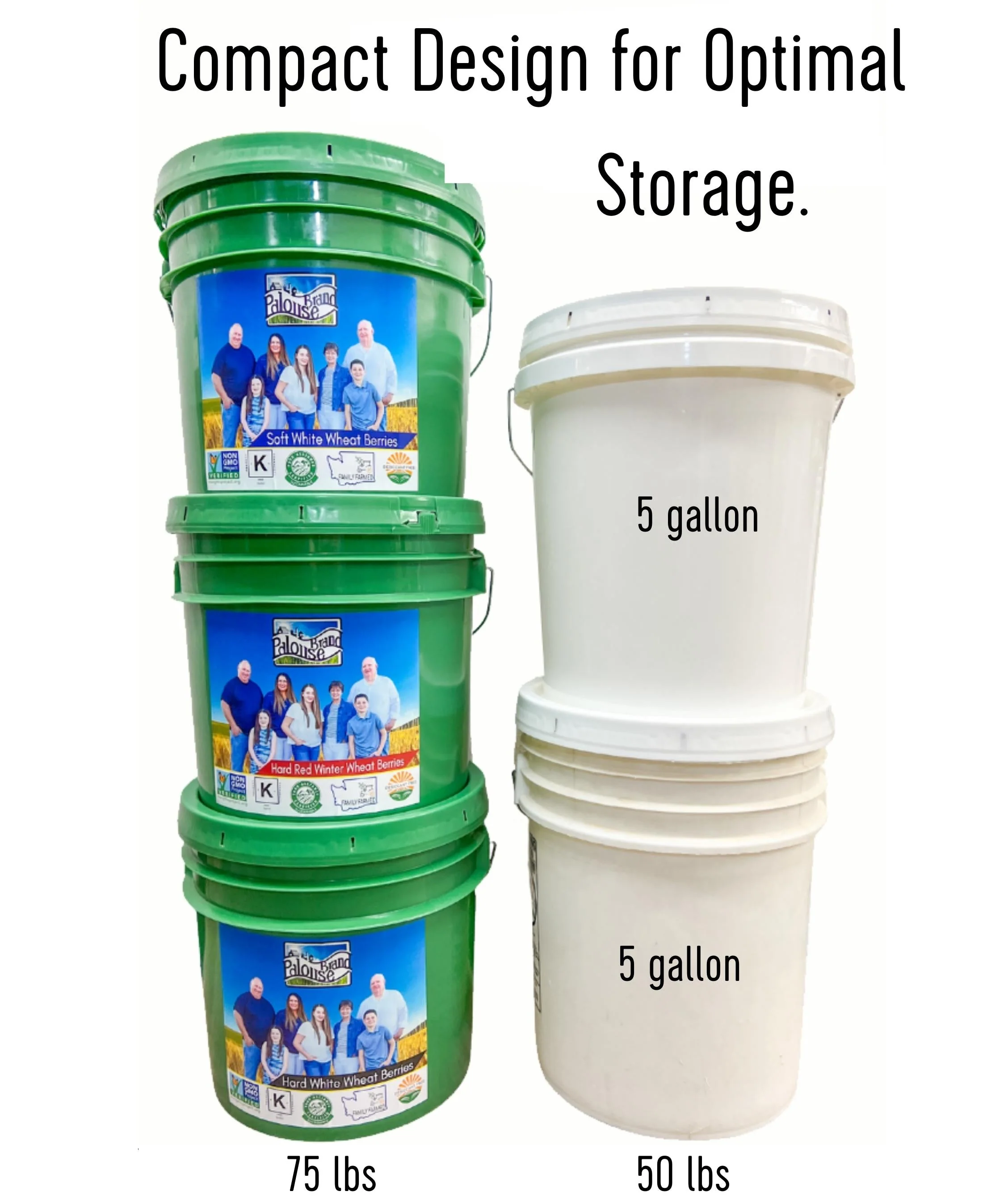 Hard White Wheat Berries | 25 LB Bucket | Certified Glyphosate Residue Free - Image 10