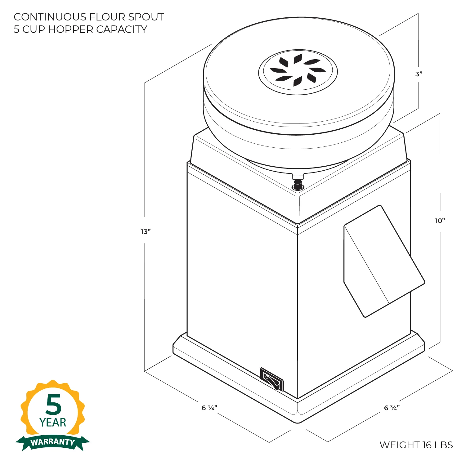 Harvest Grain Mill - White - Image 5