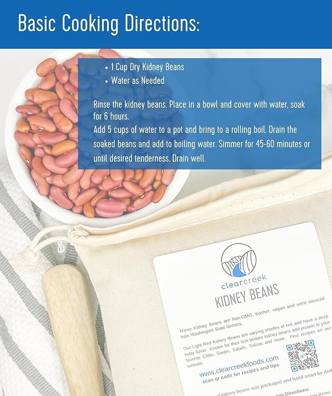 Kidney Beans | 1 LB | Certified Glyphosate Residue Free - Image 3