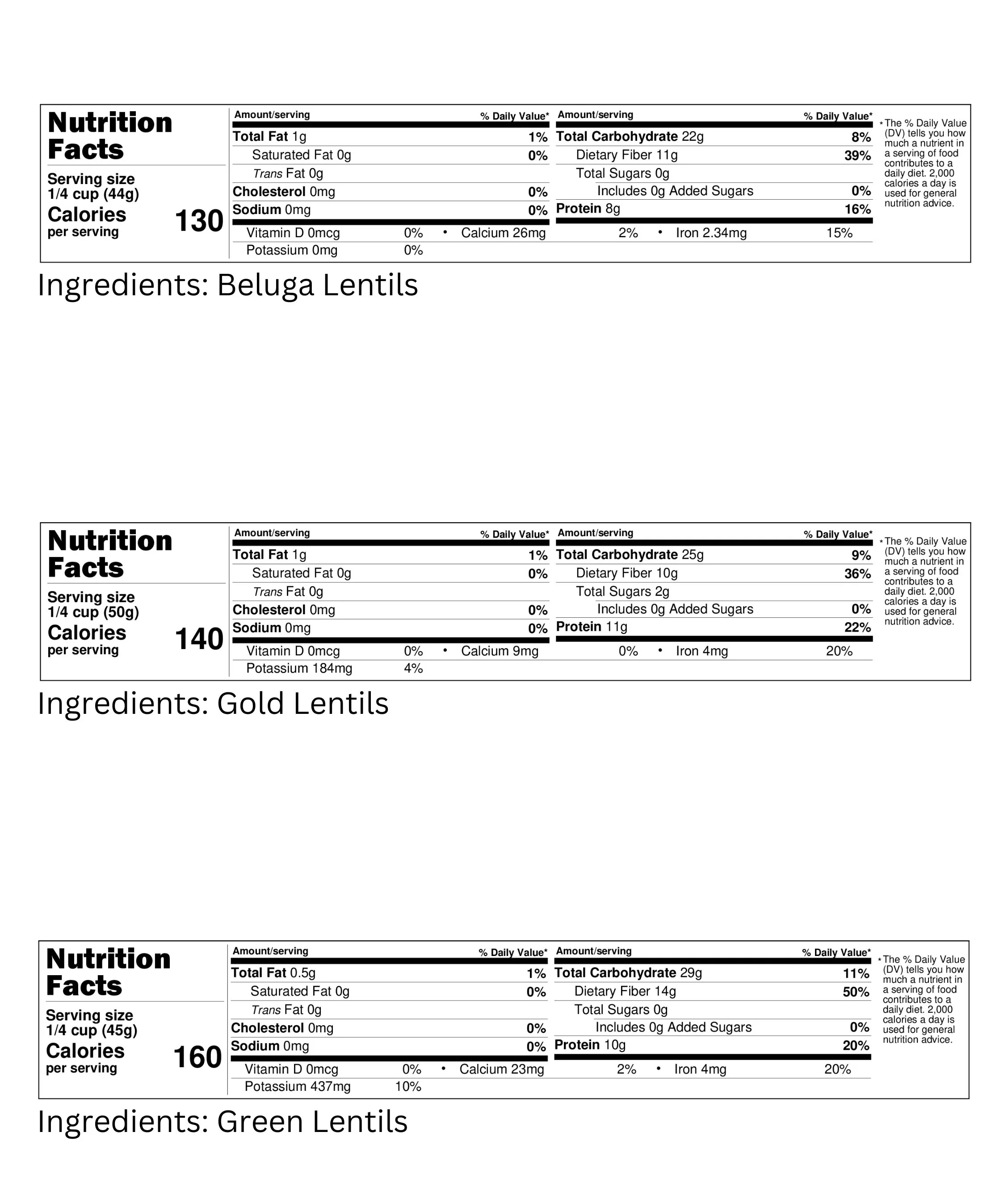 Lentil Pack: Green, Black, Gold Lentils | 12 LB - Image 7