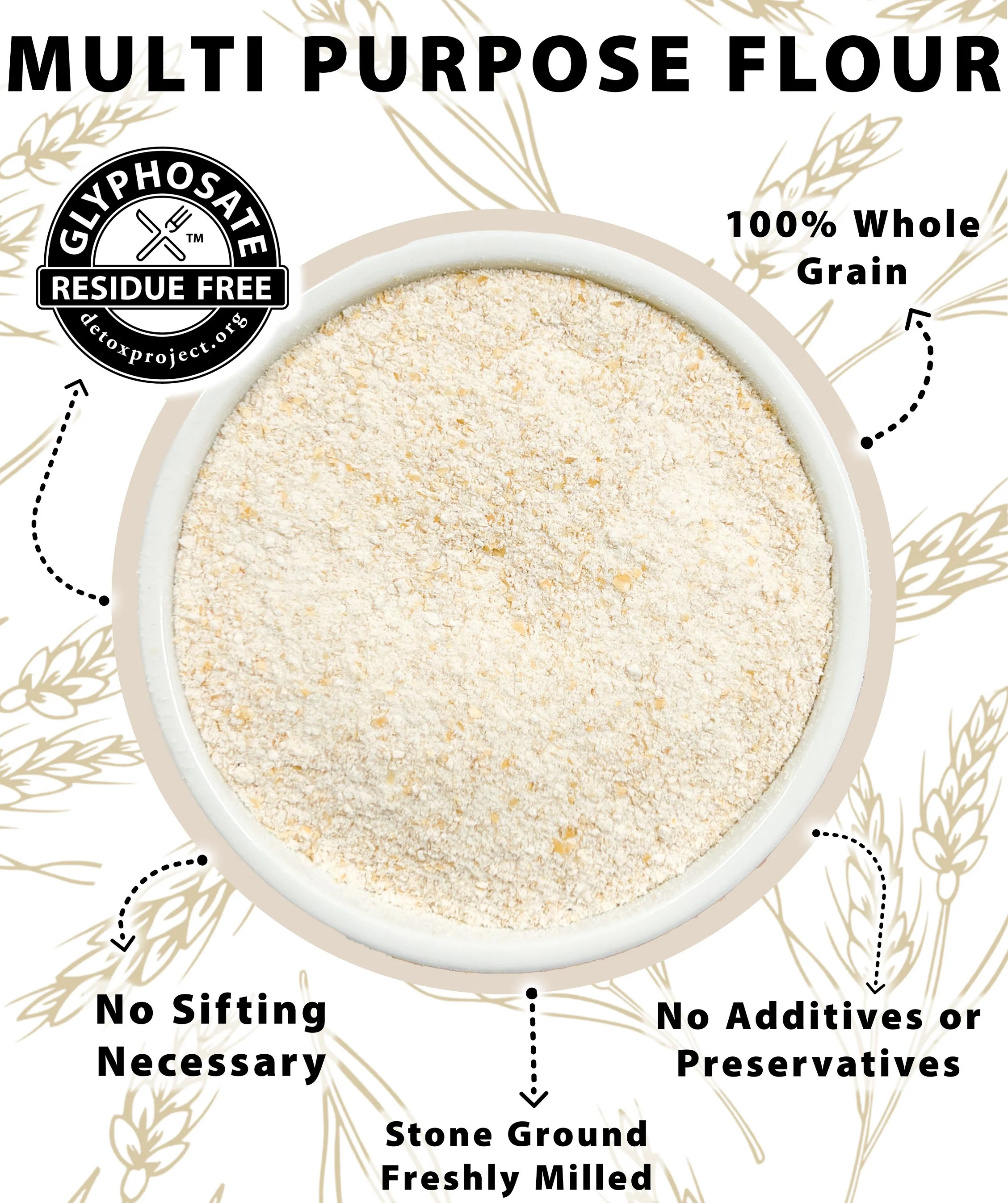 Multi-Purpose Flour | 3 LB | Certified Glyphosate Residue Free - Image 6