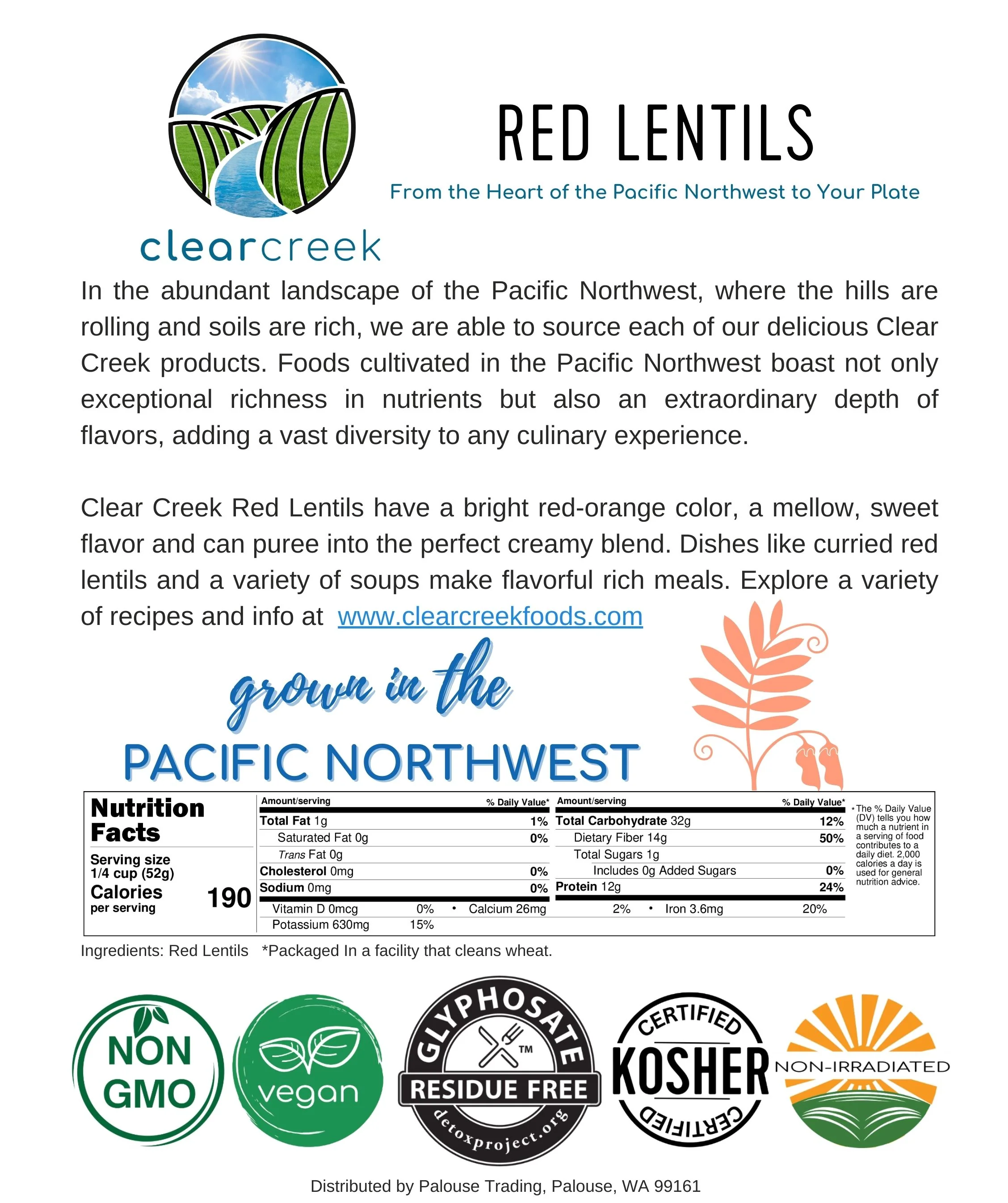 Red Lentils | 1 LB | Certified Glyphosate Residue Free - Image 5