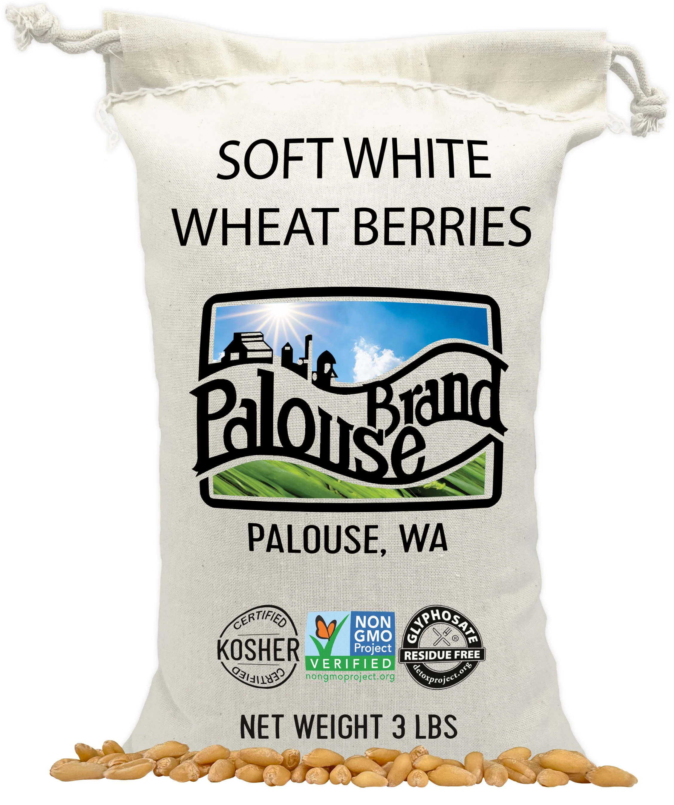 Soft White Wheat | 3 LB | Certified Glyphosate Residue Free