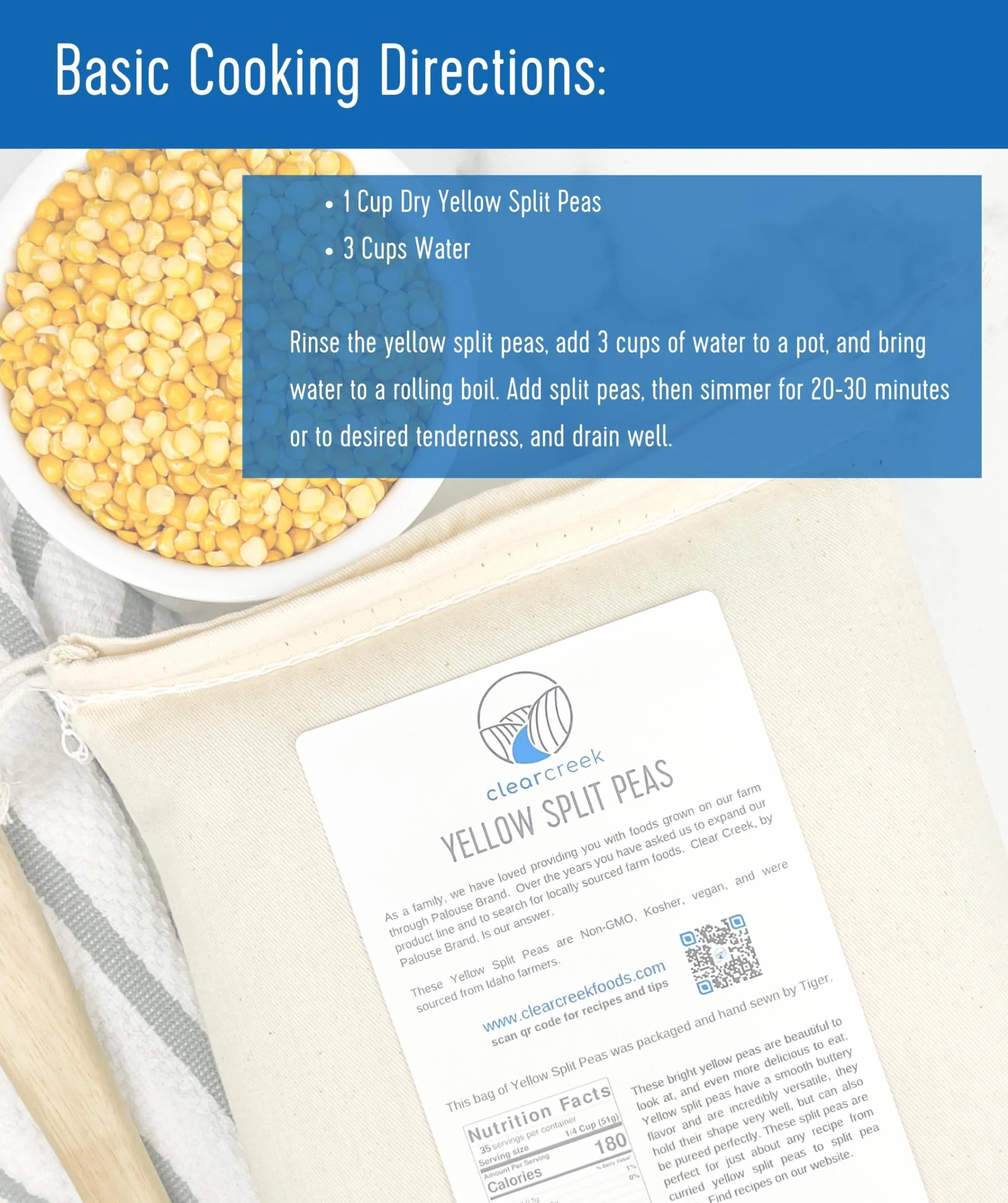 Yellow Split Peas | 18 LB - Image 3